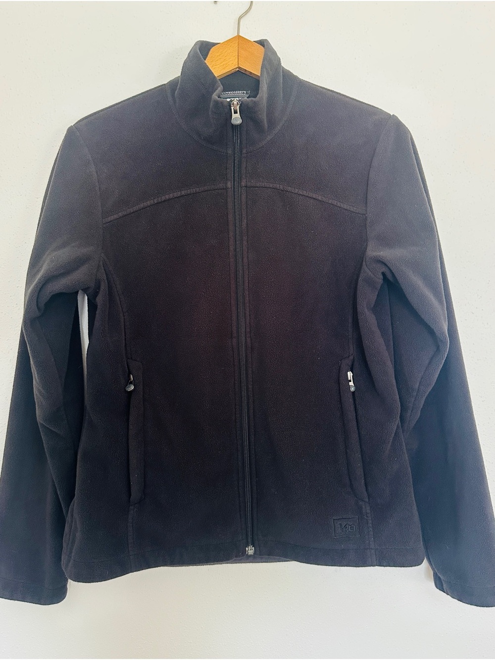 REI Black Fleece Full Zip Jacket Coat Women's Size Medium M